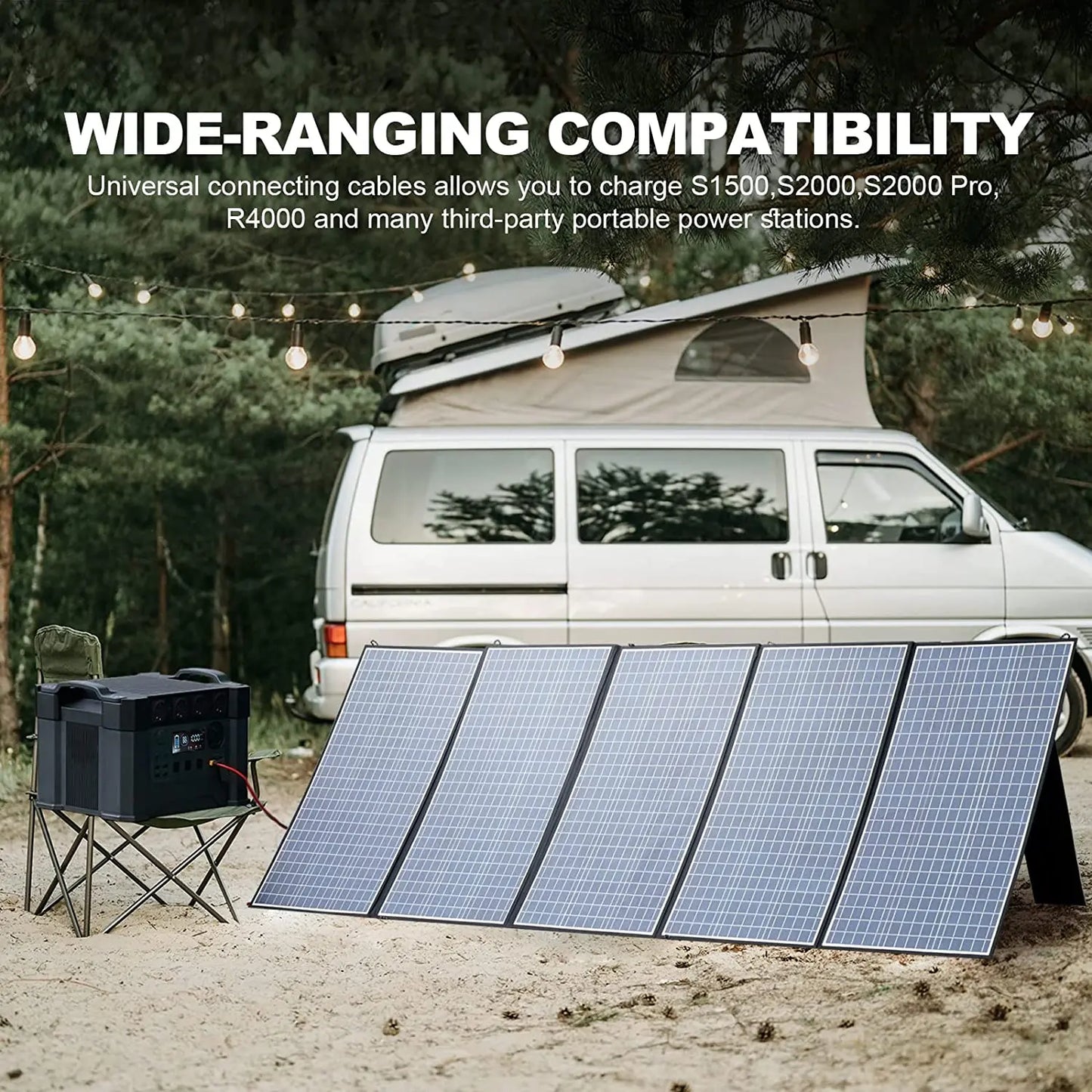 Panel Solar Plegable ALLPOWERS (140W, 200W, 400W) | Portátil para Estaciones de Energía | Carga Solar para Camping, RV y Exterior