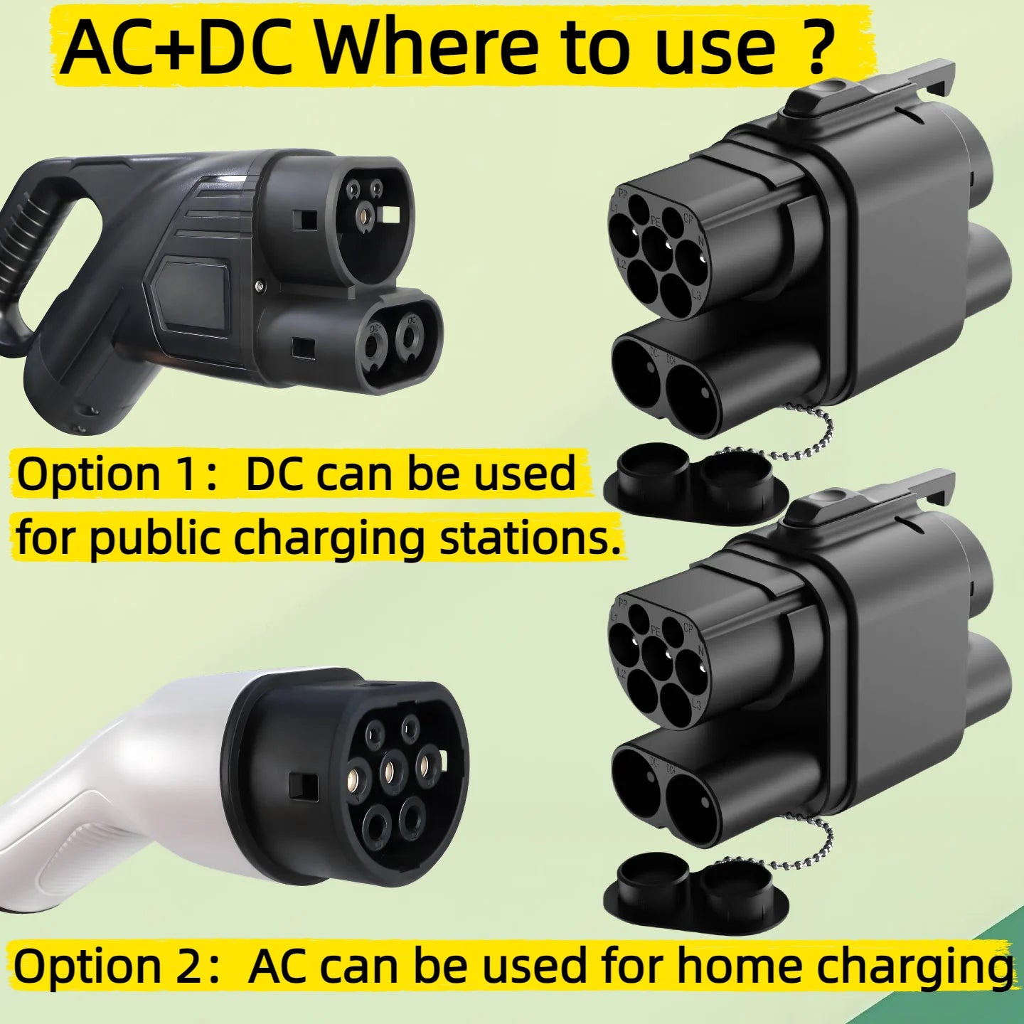 Adaptador Cargador EV CCS2 a CCS1 | Carga Rápida AC/DC 250A | Compatible Coches Eléctricos, PHEV y Híbridos