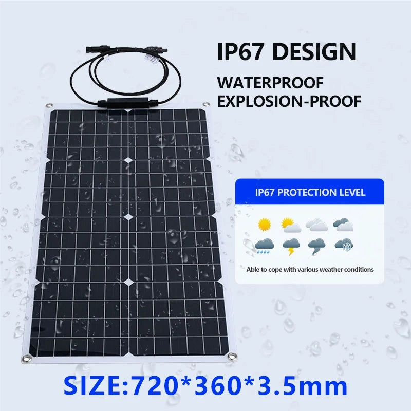Kit Solar Flexible 2000W Completo | Inversor 4000W (110V/220V) y Controlador 12V | Para Casa, Camping y Exterior
