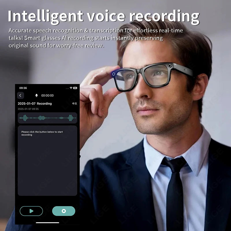 Gafas Inteligentes con Cámara HD y WiFi – Graba en Vivo y Conéctate al Instante