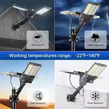 Paquete 2 Luces Solares Exteriores 5000W | Farola Solar Potente con Sensor de Movimiento | Lámpara de Pared LED Impermeable para Jardín
