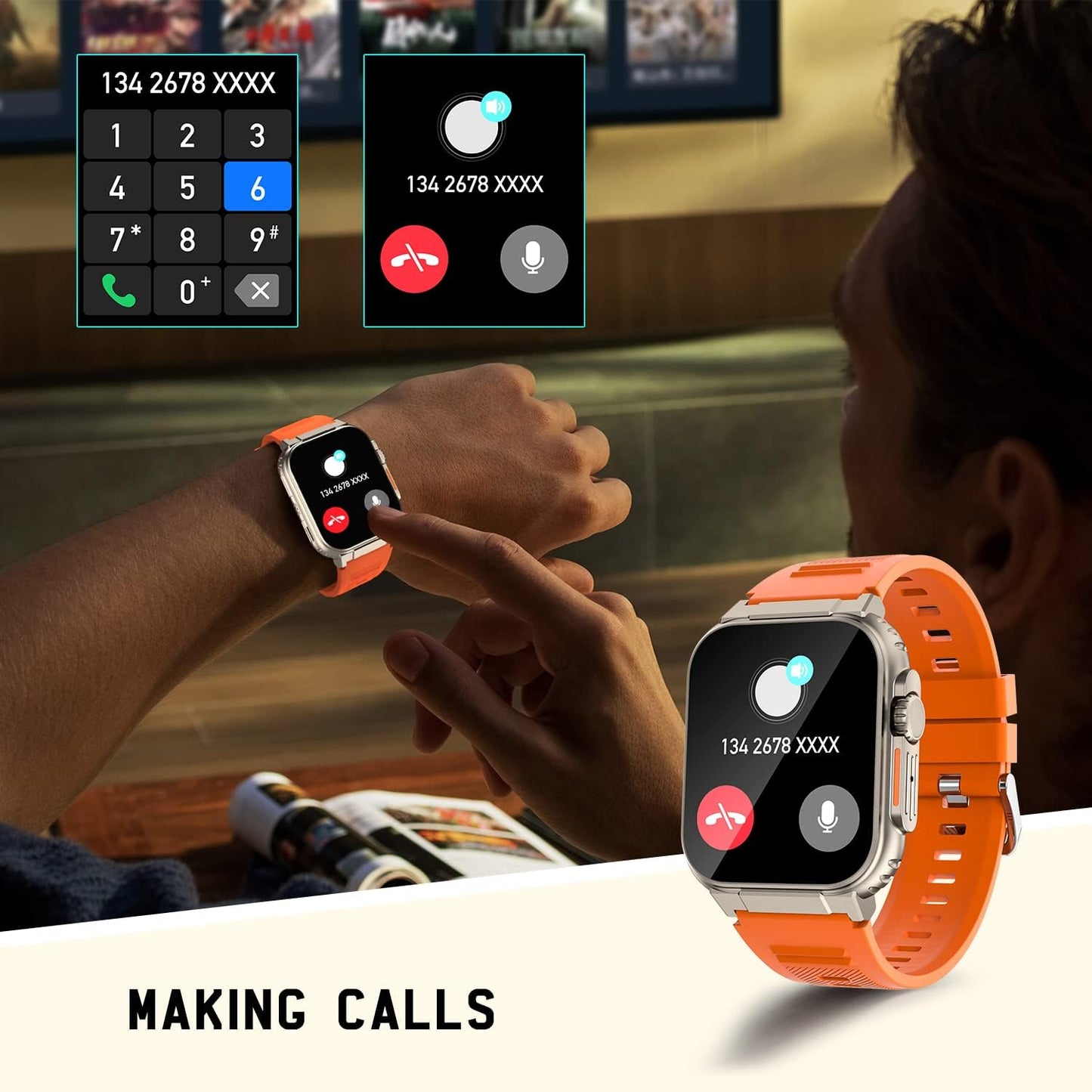 Smartwatch Fendior S9 Ultra – Reloj Inteligente Deportivo con Llamadas Bluetooth, Pulsómetro, IP67, Compatible con Android y iPhone
