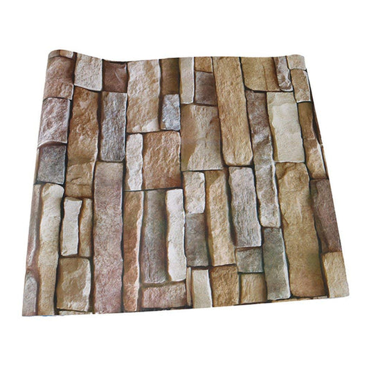 Papel Pintado 3D Piedra Vinilo adhesivo pared Decorativos Removible Impermeable Papel de Contacto Pelar y Pegar Papel Tapiz para Encimeras, Revestimiento de Paredes (200cm, A1)