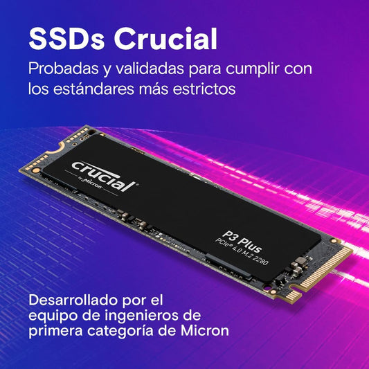 Crucial P3 Plus SSD 2TB PCIe Gen4 NVMe M.2 Interno