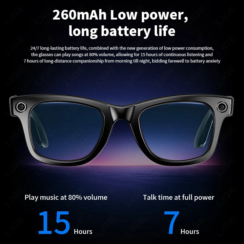 Gafas Inteligentes con Cámara HD y WiFi – Graba en Vivo y Conéctate al Instante
