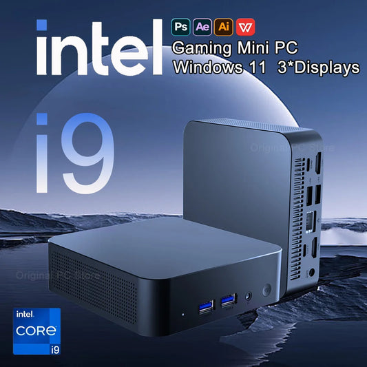 2025 Mini PC Windows 11 pro Intel Core i9 8950HK Small Pocket Computer Mini PC WiFi 6 Type-C 16GB DDR4 1T/2TB SSD BT5.2 Pc Gamer