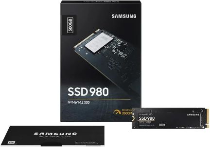 Unidad de estado sólido interna SSD Samsung 980 de 500 GB PCIe 3.0 hasta 3500 MB NVMe M.2 MZ V8V500BW