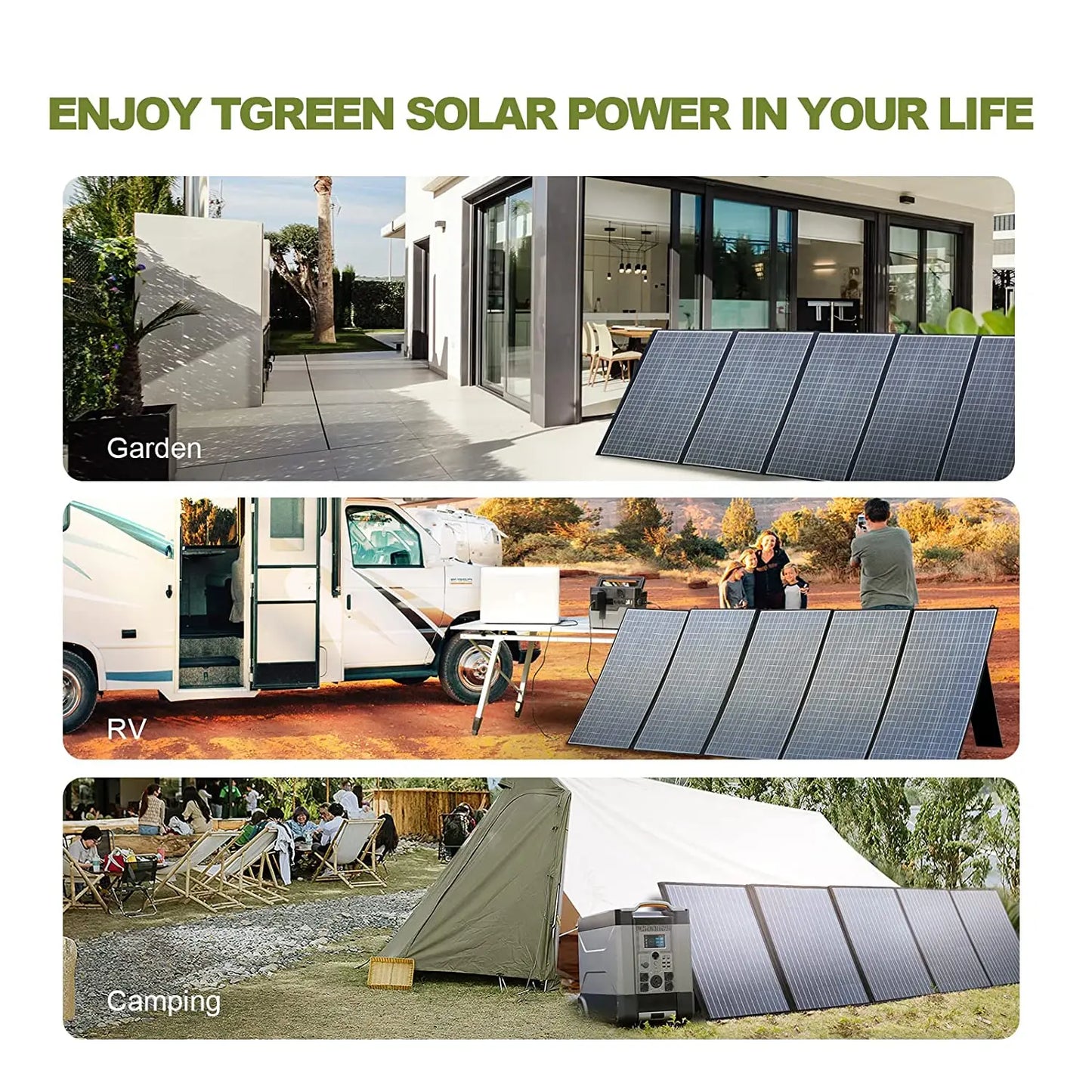 Panel Solar Plegable ALLPOWERS (140W, 200W, 400W) | Portátil para Estaciones de Energía | Carga Solar para Camping, RV y Exterior